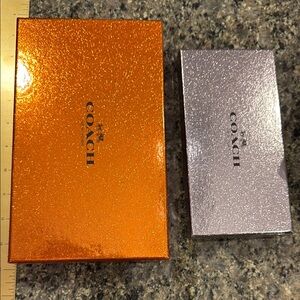 2 Coach empty boxes. Glittery sparkle. Great for displaying